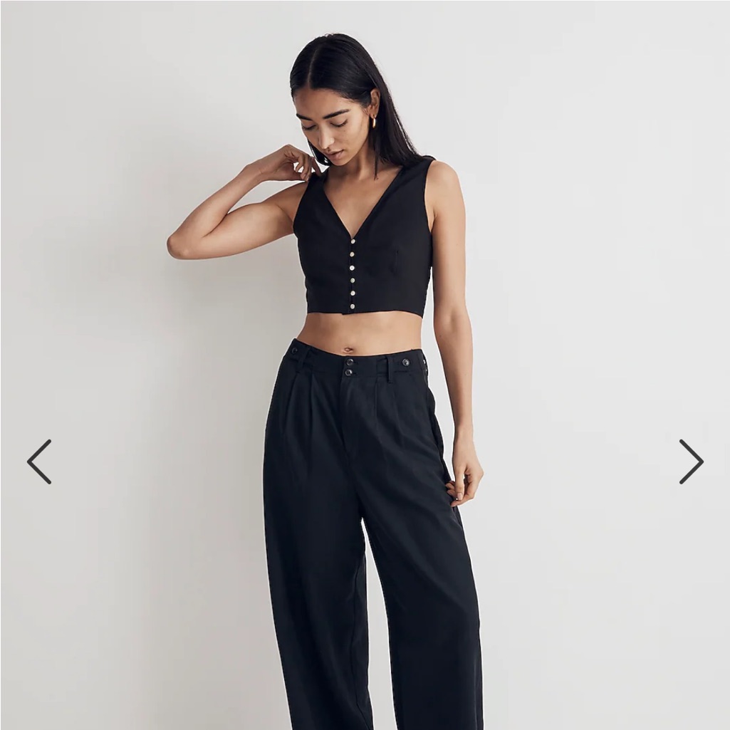 Madewell Softdrape Gwen Crop Vest Top Summer
